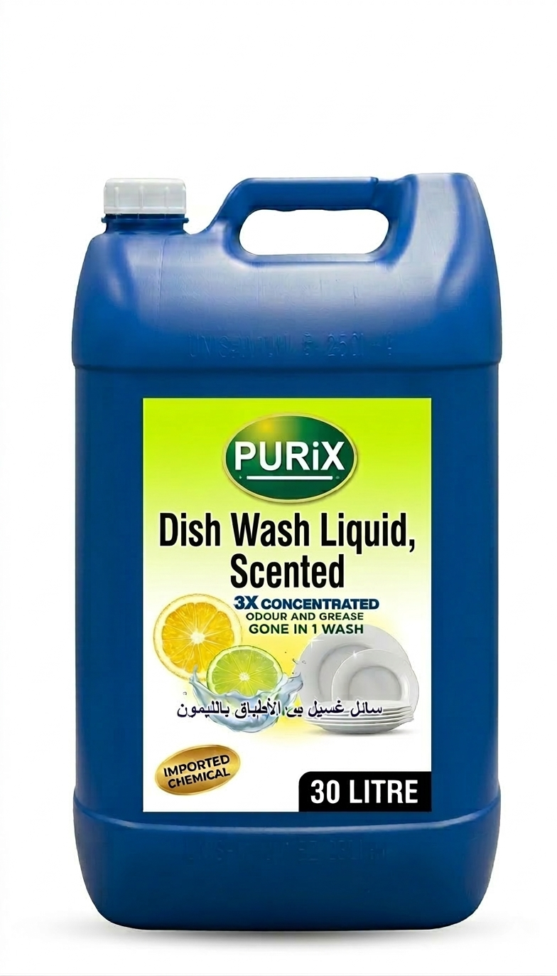 PURiX Lemon Dish Wash Liquid – 3X Concentrated Grease Cutting Formula