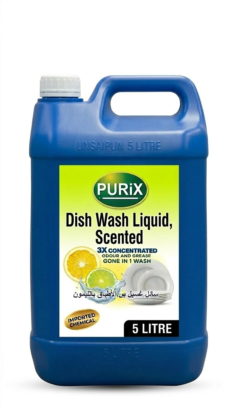 PURiX Lemon Dish Wash Liquid – 3X Concentrated Grease Cutting Formula