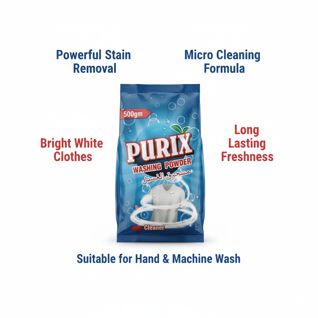PURIX Washing Powder – Micro Cleaner for Powerful Stain Removal