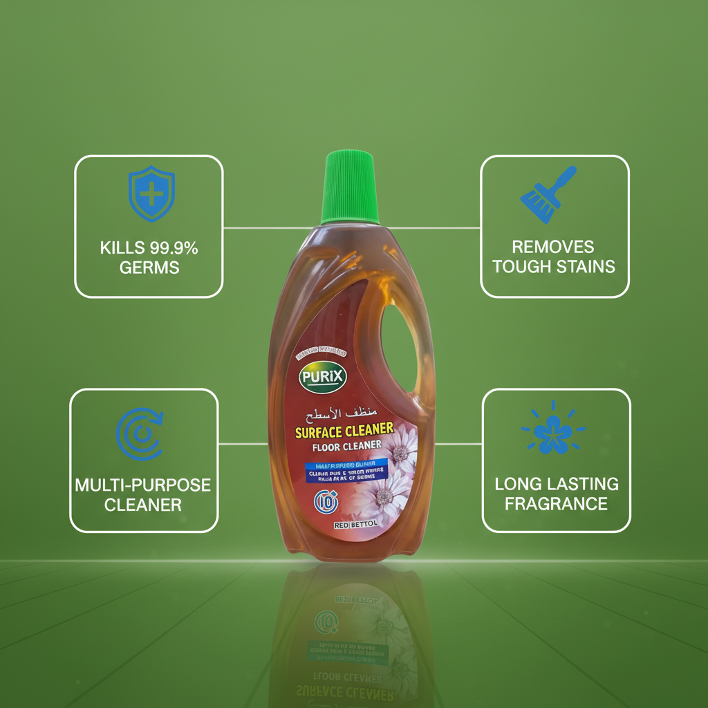 PURIX Surface Cleaner – Multi-Purpose Floor Cleaner with Germ Protection (Red Dettol)