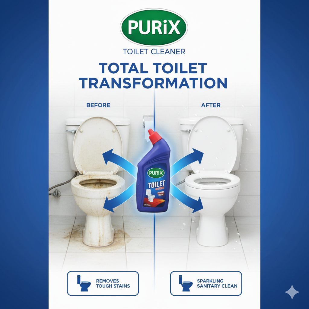 PURiX Toilet Cleaner – Powerful Stain Removal Formula