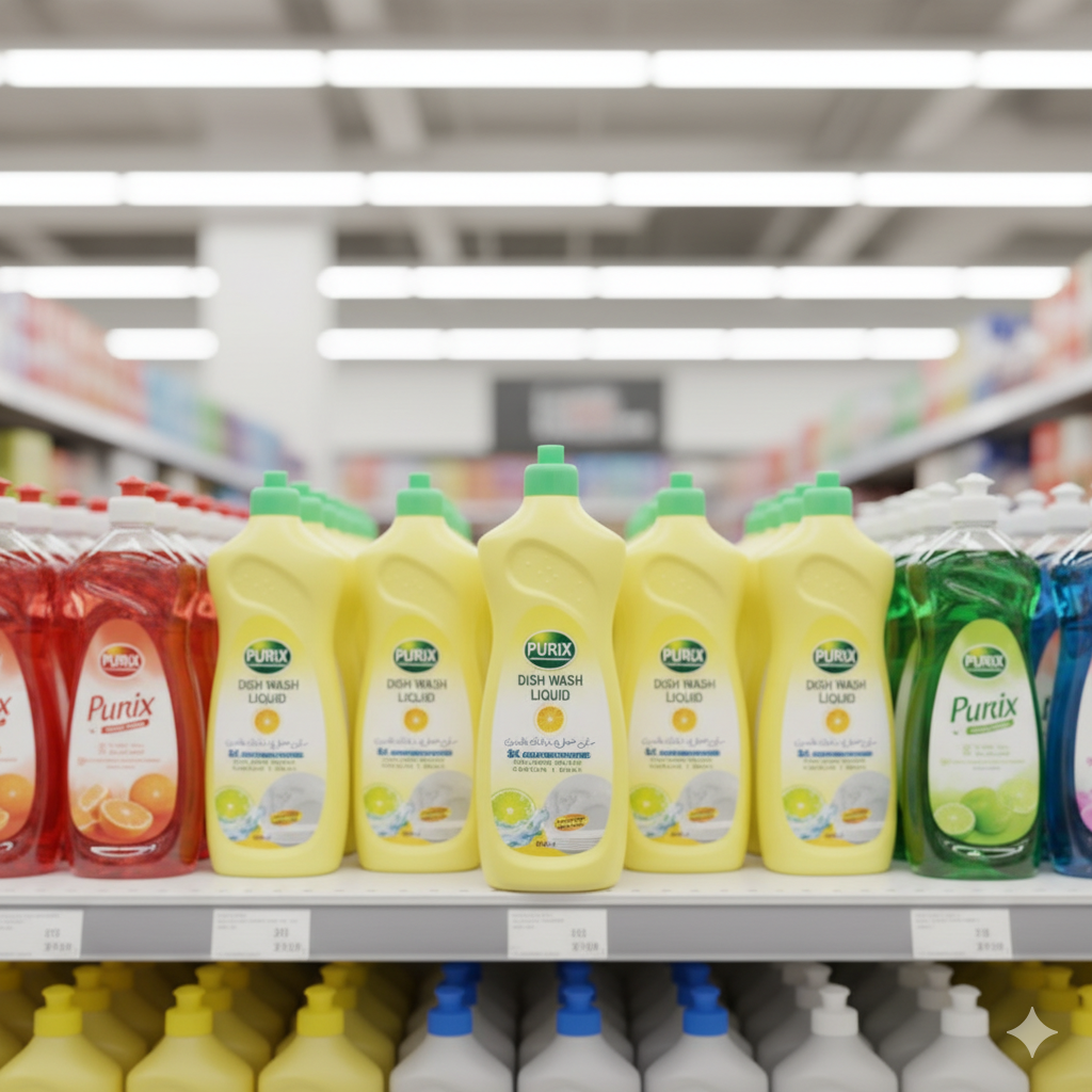 PURiX Lemon Dish Wash Liquid – 3X Concentrated Grease Cutting Formula