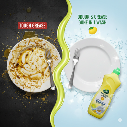 PURiX Lemon Dish Wash Liquid – 3X Concentrated Grease Cutting Formula